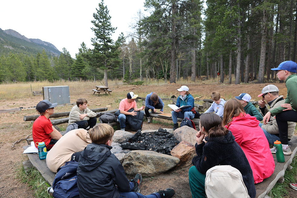 A group of students are lead during a lesson by an Missionary Instructor. Photo: Annunciation Heights